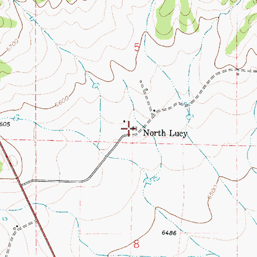 Topographic Map of Red Hills Cemetery, NM