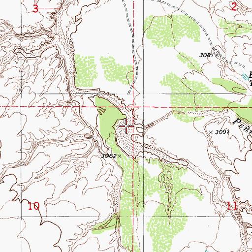 Topographic Map of Peitas Wash, AZ