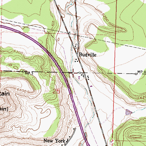 Topographic Map of Budville Cemetery, NM