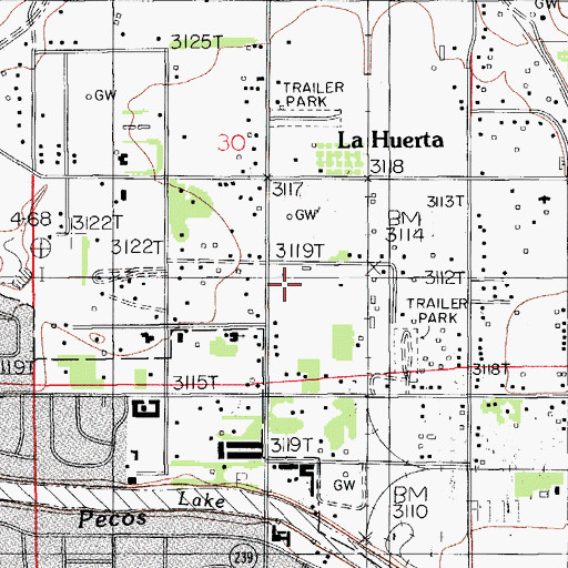 Topographic Map of 10201 Water Well, NM