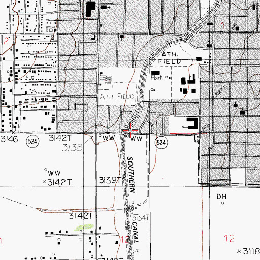Topographic Map of 10211 Water Well, NM