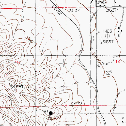 Topographic Map of 10214 Water Well, NM