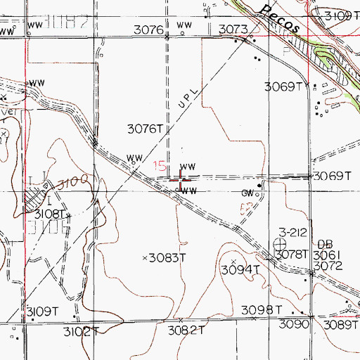 Topographic Map of 10230 Water Well, NM