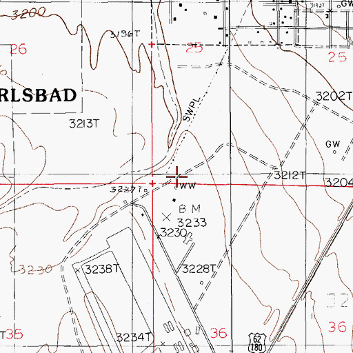 Topographic Map of 10221 Water Well, NM