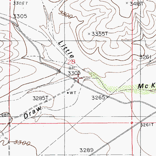 Topographic Map of 10218 Water Well, NM