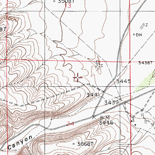 Topographic Map of 10416 Water Well, NM