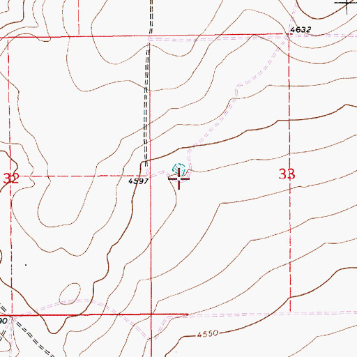 Topographic Map of 10598 Water Well, NM