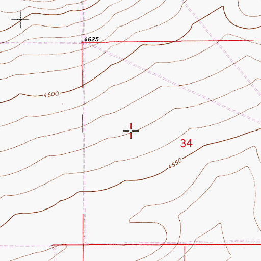 Topographic Map of 10597 Water Well, NM