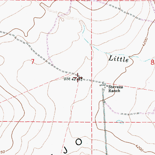 Topographic Map of 10008 Water Well, NM