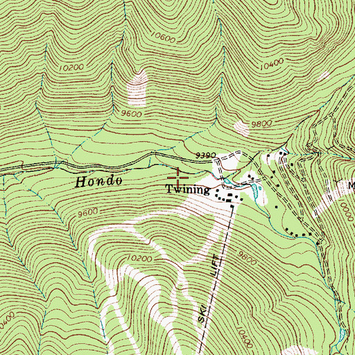 Topographic Map of Midway Ski Trail, NM