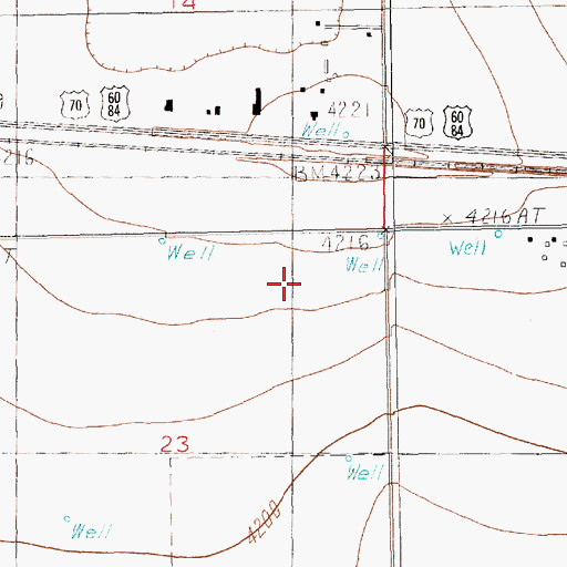 Topographic Map of 10036 Water Well, NM