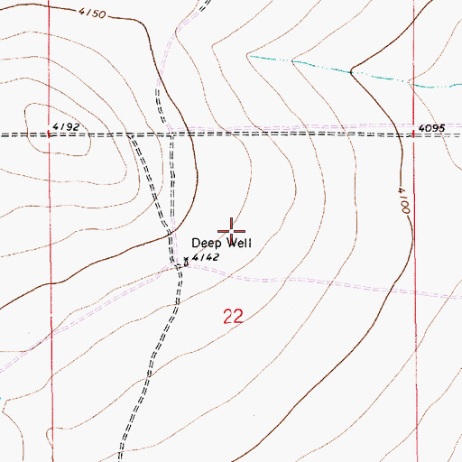 Topographic Map of 10729 Water Well, NM