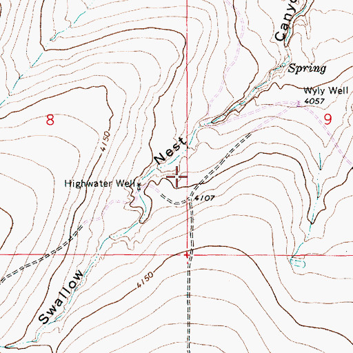 Topographic Map of 10728 Water Well, NM