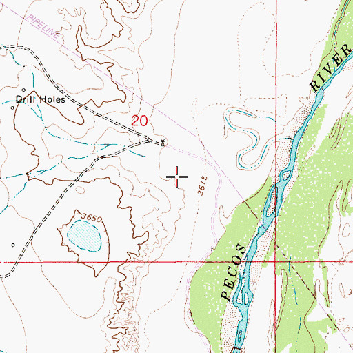 Topographic Map of 10694 Water Well, NM
