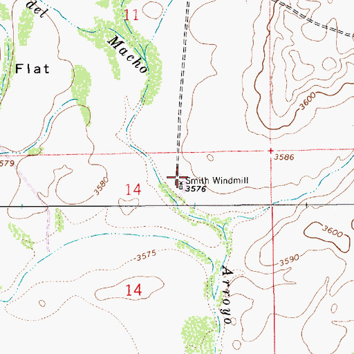 Topographic Map of 10777 Water Well, NM