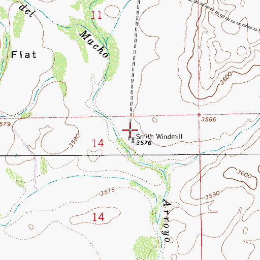 Topographic Map of 10776 Water Well, NM