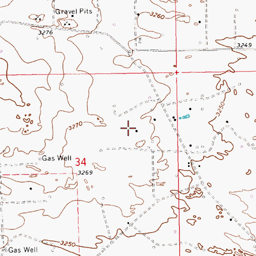 Topographic Map of 10542 Water Well, NM