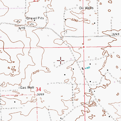 Topographic Map of 10541 Water Well, NM