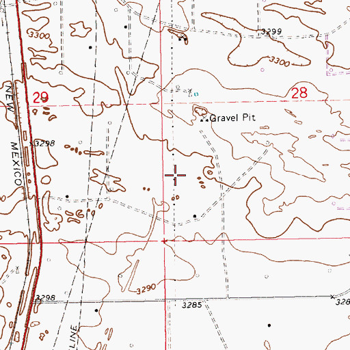 Topographic Map of 10543 Water Well, NM