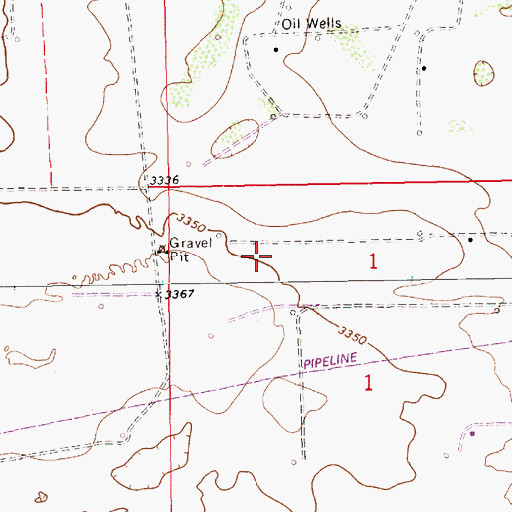 Topographic Map of 10519 Water Well, NM