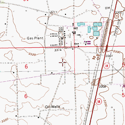Topographic Map of 10545 Water Well, NM