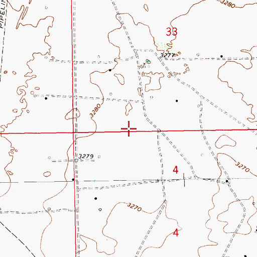 Topographic Map of 10549 Water Well, NM