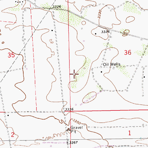 Topographic Map of 10517 Water Well, NM