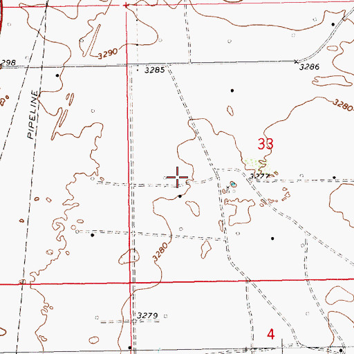 Topographic Map of 10548 Water Well, NM