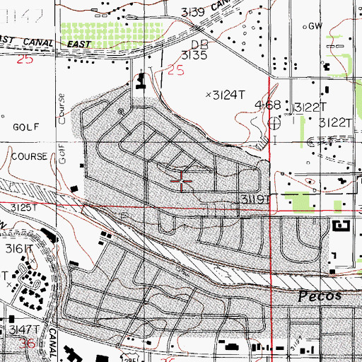 Topographic Map of 10194 Water Well, NM