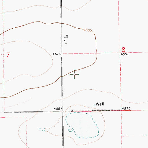 Topographic Map of 10247 Water Well, NM