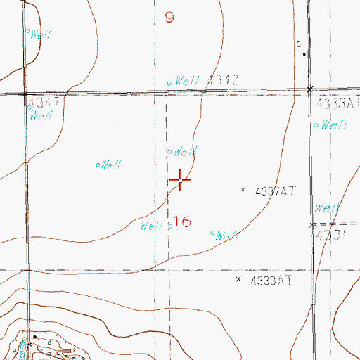 Topographic Map of 10154 Water Well, NM