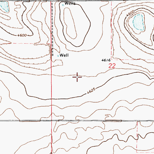 Topographic Map of 10267 Water Well, NM