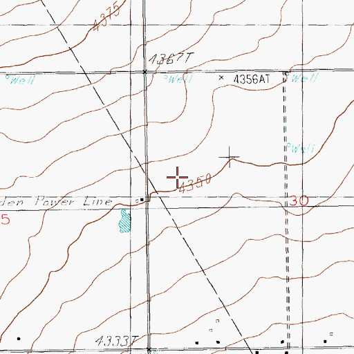 Topographic Map of 10067 Water Well, NM