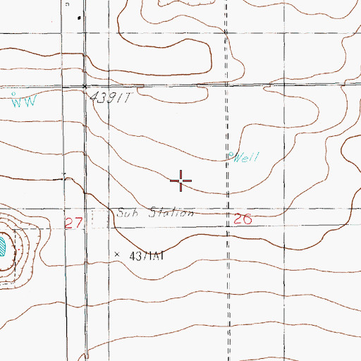 Topographic Map of 10060 Water Well, NM