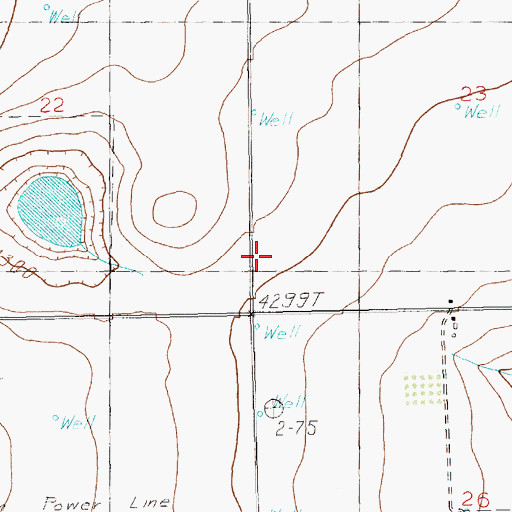Topographic Map of 10445 Water Well, NM
