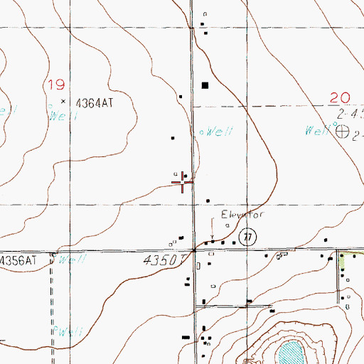 Topographic Map of 10443 Water Well, NM