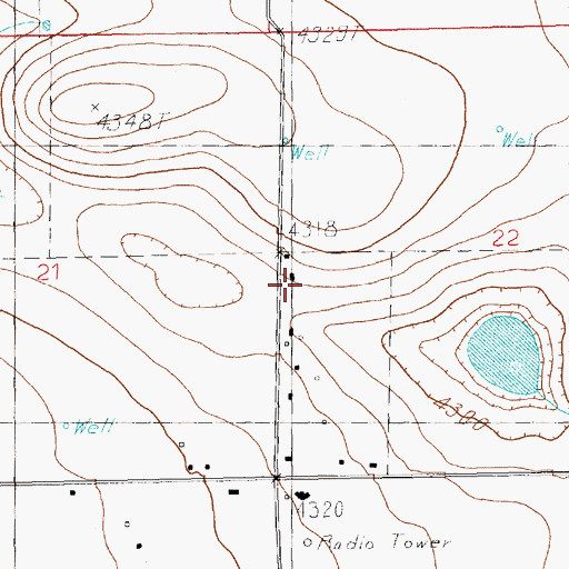 Topographic Map of 10444 Water Well, NM