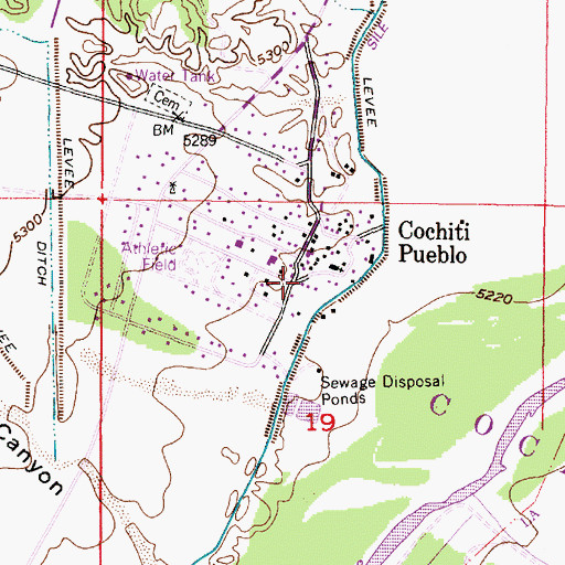 Topographic Map of Pueblo of Sandia Historical Marker, NM
