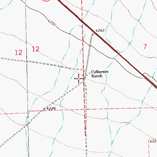 Topographic Map of Culberson Ranch Weather Station, NM