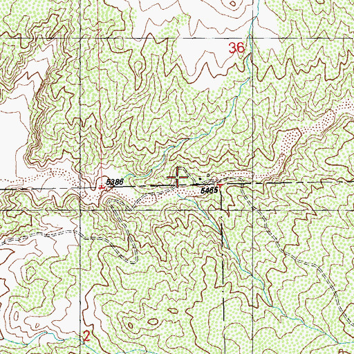 Topographic Map of Cureton Ranch Weather Station, NM