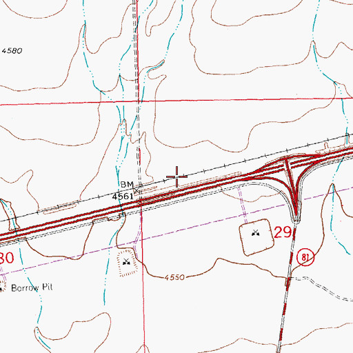 Topographic Map of Basin and Range Country Historical Marker, NM