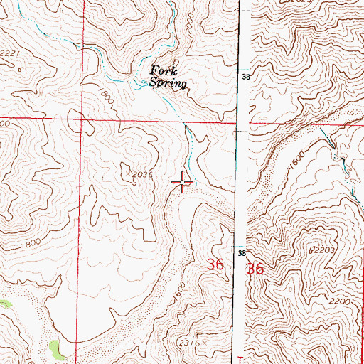 Topographic Map of Peoples Canyon, AZ