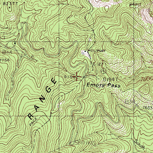 Topographic Map of Emory Pass Historical Marker, NM