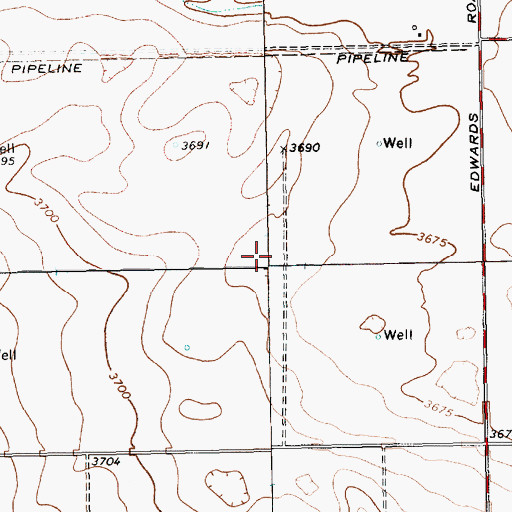 Topographic Map of Llano Estacado Historical Marker, NM