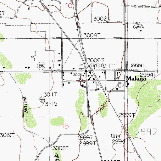 Topographic Map of Espejos Trail Historical Marker, NM