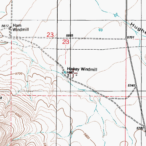 Topographic Map of 10079 Water Well, NM