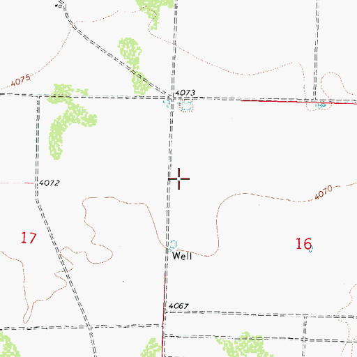 Topographic Map of 01461 Water Well, NM