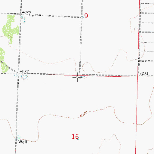 Topographic Map of 10287 Water Well, NM
