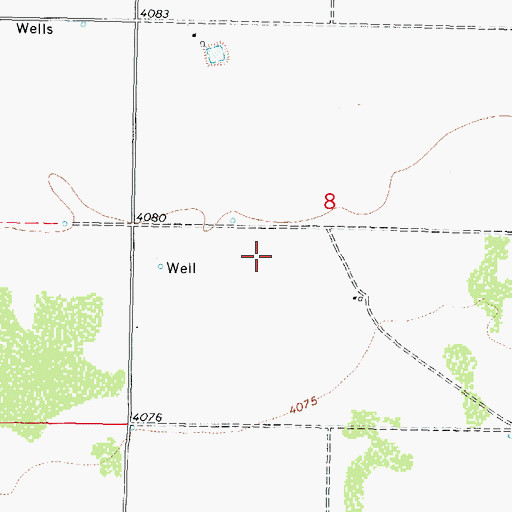 Topographic Map of 10271 Water Well, NM