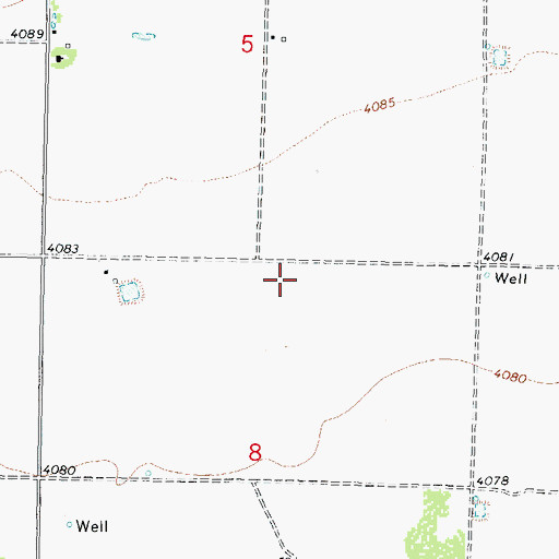Topographic Map of 10269 Water Well, NM